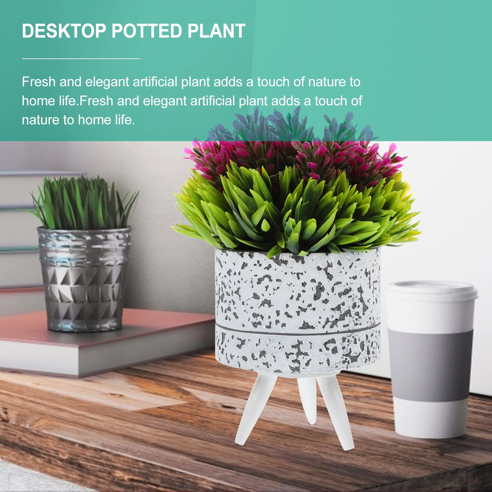 1pc Artificial Potted Plant High-Quality Plastic Cement Pot Home Decor Fake Bonsai Office Hotel easy-care simulation
1pc Artificial Potted Plant High-Quality Plastic Cement Pot Home Decor Fake Bonsai Office Hotel easy-care simulation