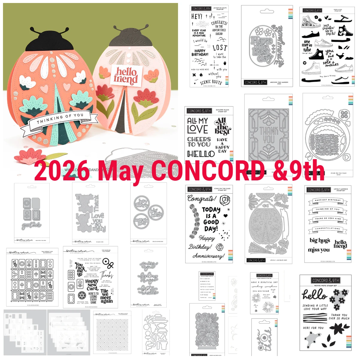 CONCORD&9TH Around the Garden Ladybug Metal Cutting Dies and Stamps DIY Scrapbooking Card Stencil Paper Cards Handmade Embossing
CONCORD&9TH Around the Garden Ladybug Metal Cutting Dies and Stamps DIY Scrapbooking Card Stencil Paper Cards Handmade Embossing