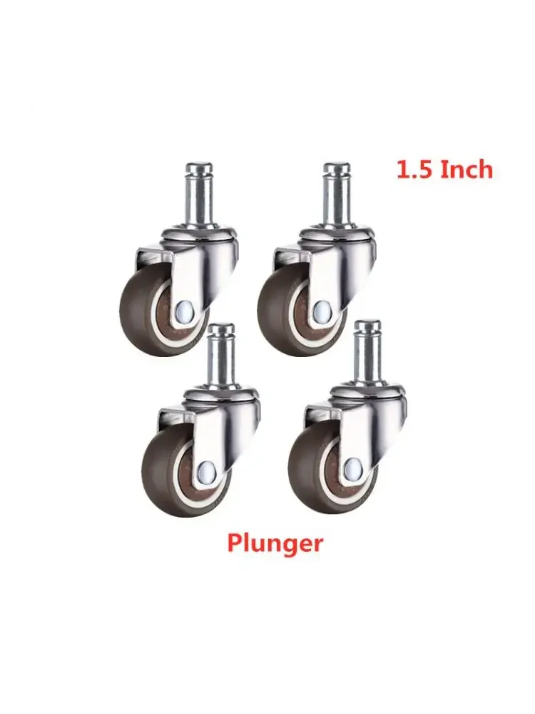 4 Pcs/Lot 1.5 Inch Screw Rod Circlip Plunger Wheels Tpr Rubber Silent Universal Office Chair Boss Caster Single Load 22Kg
4 Pcs/Lot 1.5 Inch Screw Rod Circlip Plunger Wheels Tpr Rubber Silent Universal Office Chair Boss Caster Single Load 22Kg