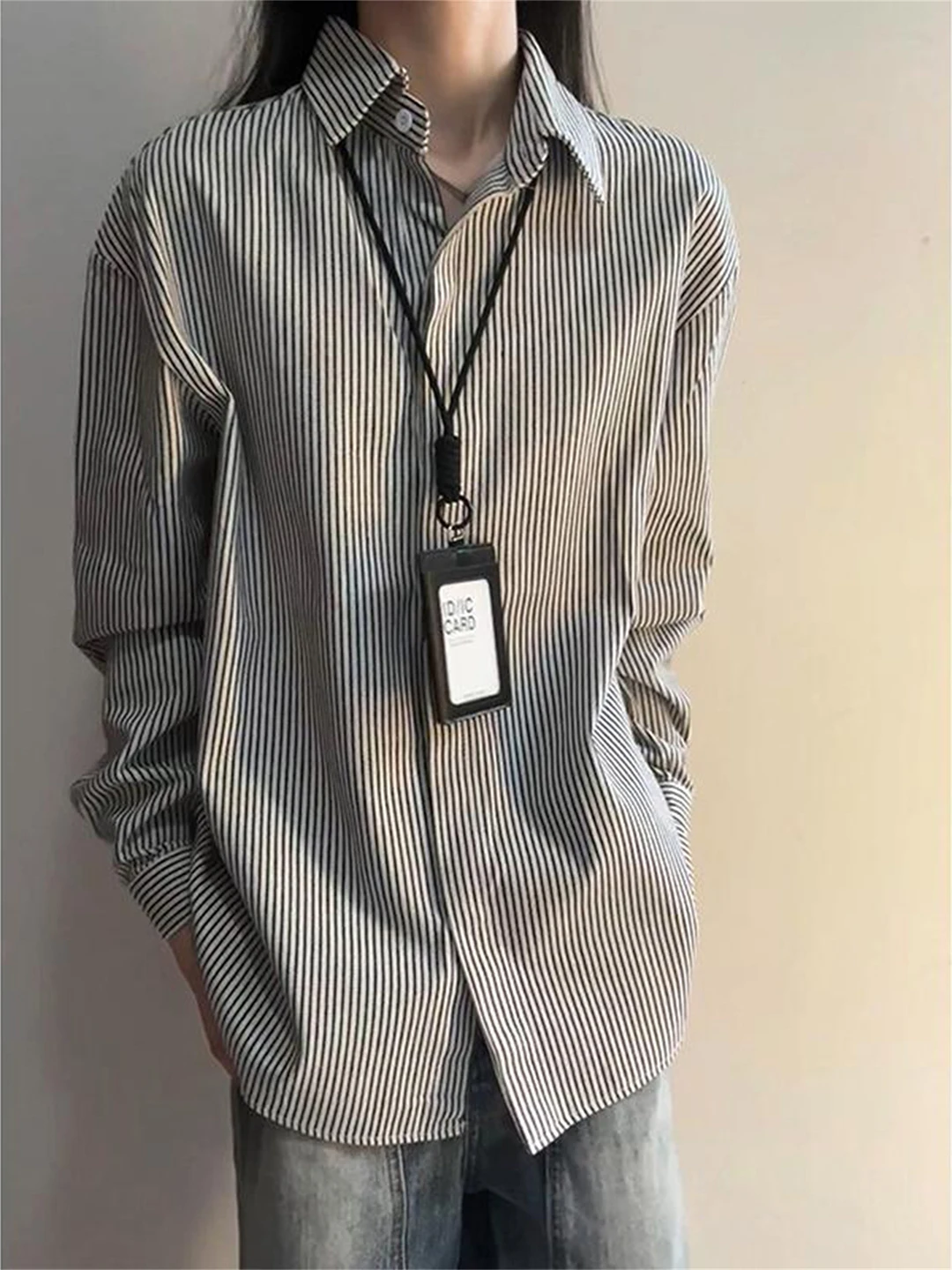 Men's Long Sleeve Striped Shirt Commute Style Lazy Fashion College Style Outerwear Black White Stripes Cleanfit Autumn Shirt
Men's Long Sleeve Striped Shirt Commute Style Lazy Fashion College Style Outerwear Black White Stripes Cleanfit Autumn Shirt