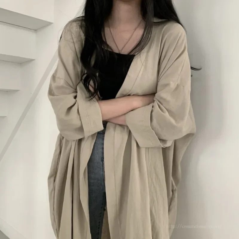 Korean Fashion Loose Solid Colors Thin Trench Spring Summer Keep Warm Windproof Cardigan Women Long Sleeve T-shirts Casual Tops
Korean Fashion Loose Solid Colors Thin Trench Spring Summer Keep Warm Windproof Cardigan Women Long Sleeve T-shirts Casual Tops