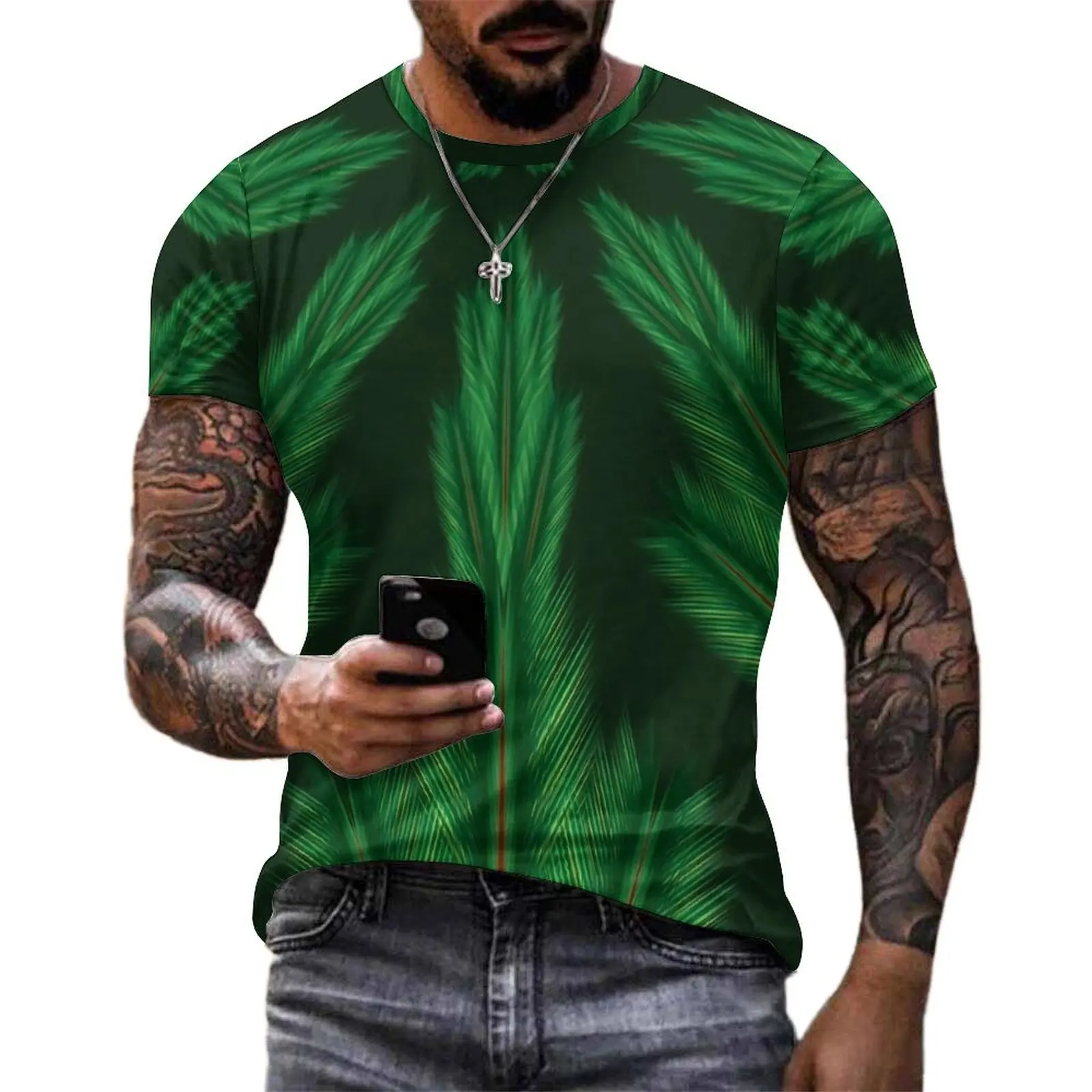 Mens Green Moss T-Shirt Pine Mandala Print Vintage T-Shirts Short-Sleeved Tshirt Hot Sale Summer Street Style Big Size Top Tees
Mens Green Moss T-Shirt Pine Mandala Print Vintage T-Shirts Short-Sleeved Tshirt Hot Sale Summer Street Style Big Size Top Tees