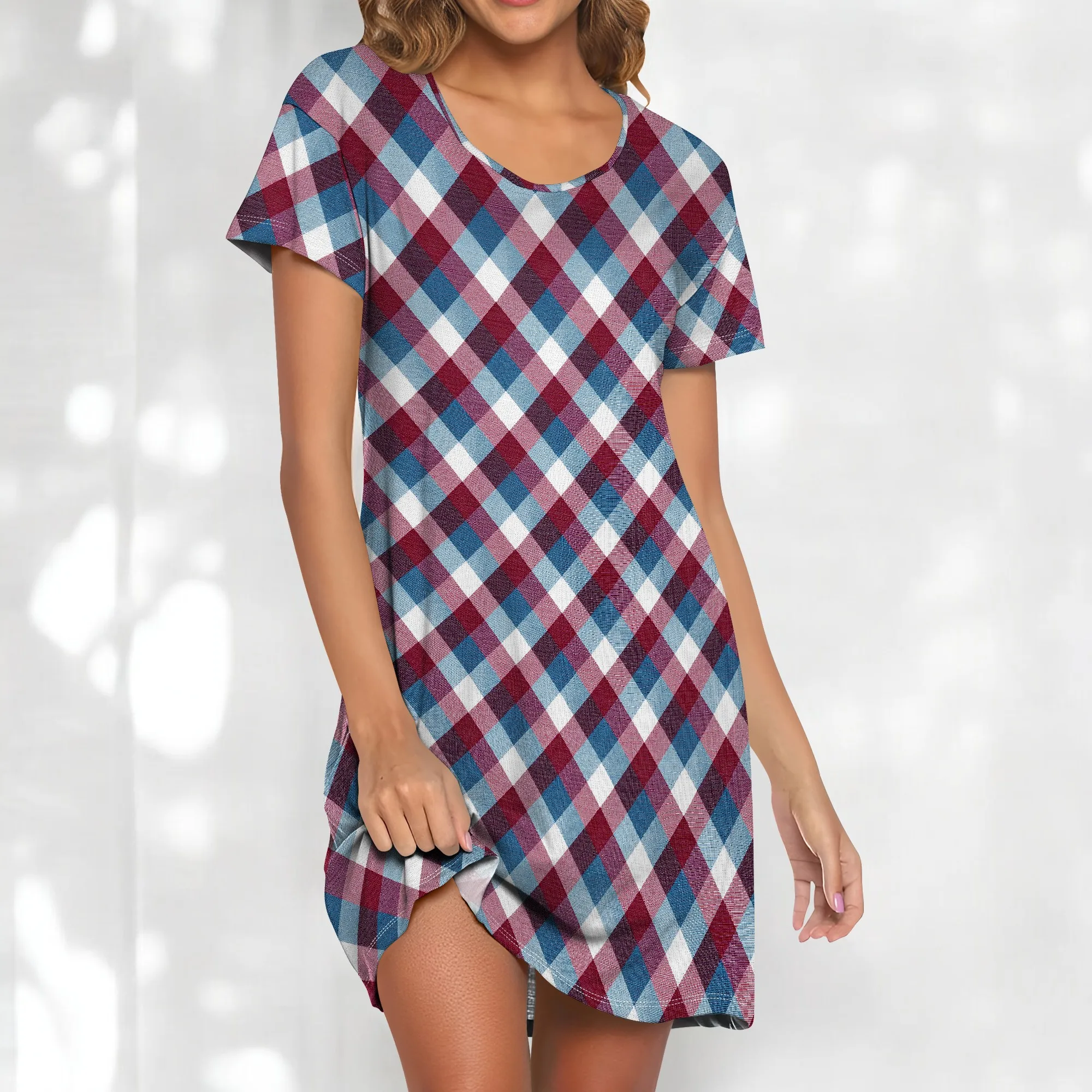 Autumn Plaid Loose Fit T-Shirt Dress Plus Size S-3XL Casual Brunch & Thanksgiving Outfit Lightweight Comfortable
Autumn Plaid Loose Fit T-Shirt Dress Plus Size S-3XL Casual Brunch & Thanksgiving Outfit Lightweight Comfortable