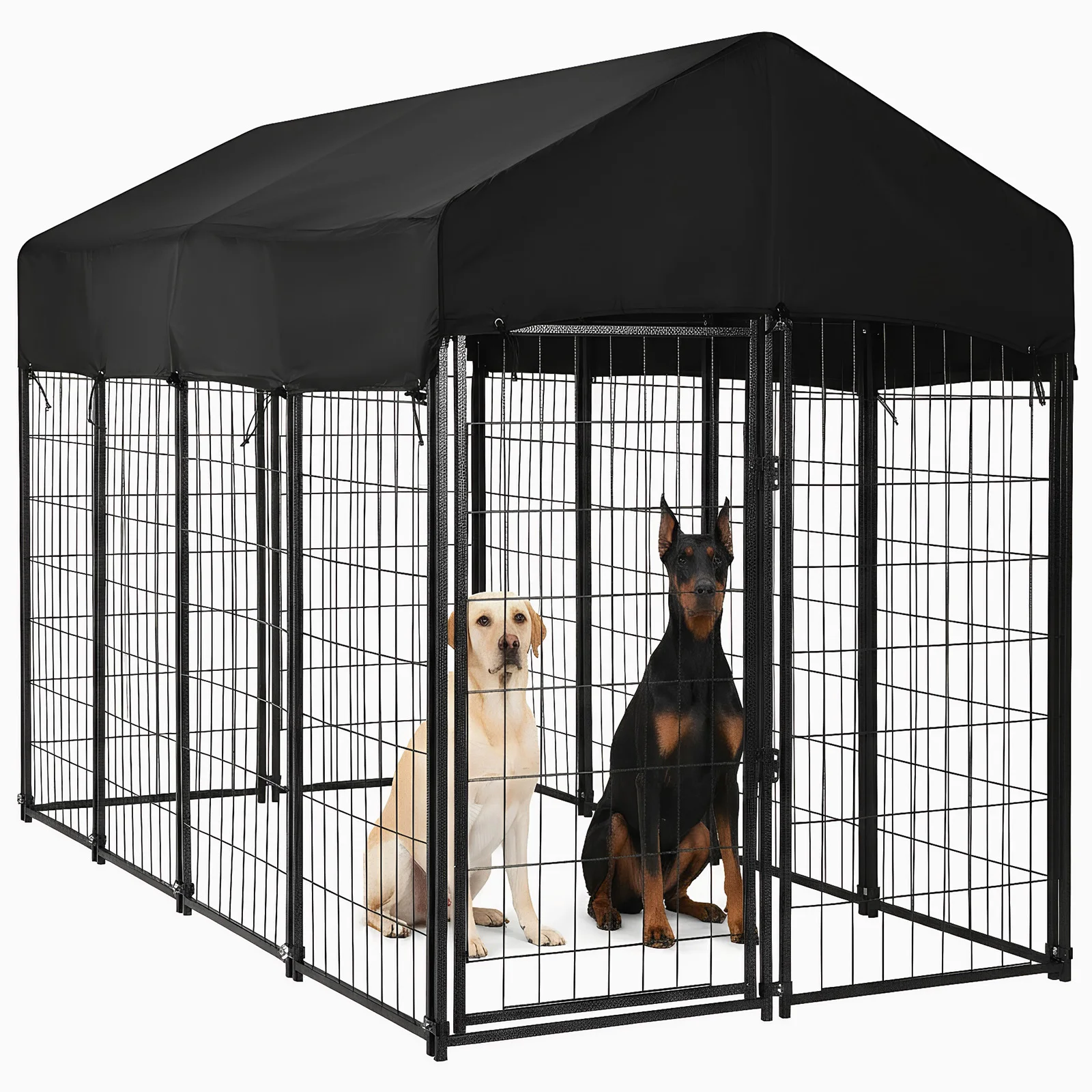 Outdoor Secure Wire Crate Kennel Security Door Waterproof Tarpaulin Dogs Welded Wire Kennels for Medium Small Dogs
Outdoor Secure Wire Crate Kennel Security Door Waterproof Tarpaulin Dogs Welded Wire Kennels for Medium Small Dogs