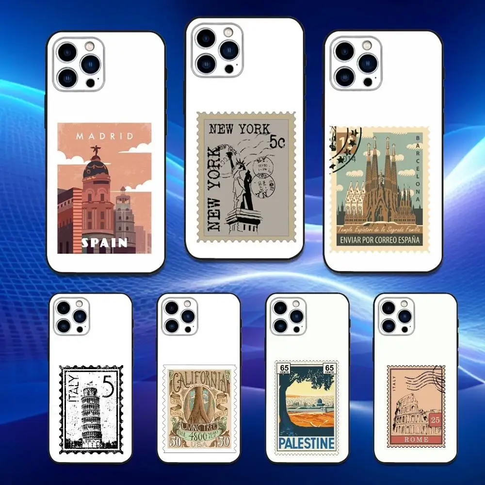 Travel Art Stamps Phone Case For iPhone 16,15,14,13,12,11 Plus,Pro Max,XS,X,XR,SE,Mini,8,7,Soft Silicone Black Cover
Travel Art Stamps Phone Case For iPhone 16,15,14,13,12,11 Plus,Pro Max,XS,X,XR,SE,Mini,8,7,Soft Silicone Black Cover