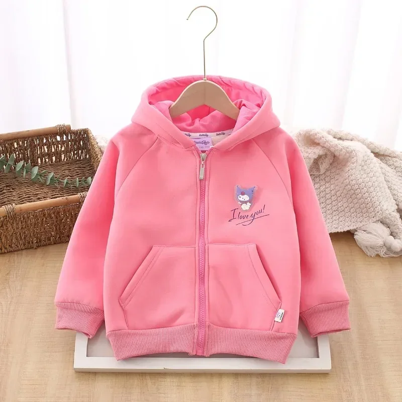 Winter Kawaii Anime Sanrio Children Kuromi Thick Warm Hooded Coat Cute Cartoon Zipper Jacket Clothing Lovely Gifts for Kids
Winter Kawaii Anime Sanrio Children Kuromi Thick Warm Hooded Coat Cute Cartoon Zipper Jacket Clothing Lovely Gifts for Kids