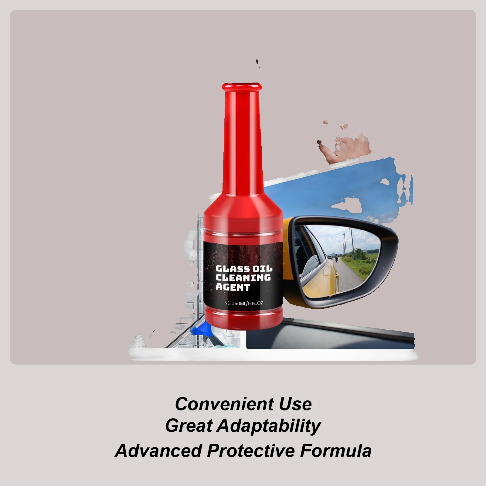Windshield Oil Film Remover Waterproof 150Ml Protective With Sponge Glass Oil Film Stain Removal Liquid For Polishing Vehicle
Windshield Oil Film Remover Waterproof 150Ml Protective With Sponge Glass Oil Film Stain Removal Liquid For Polishing Vehicle