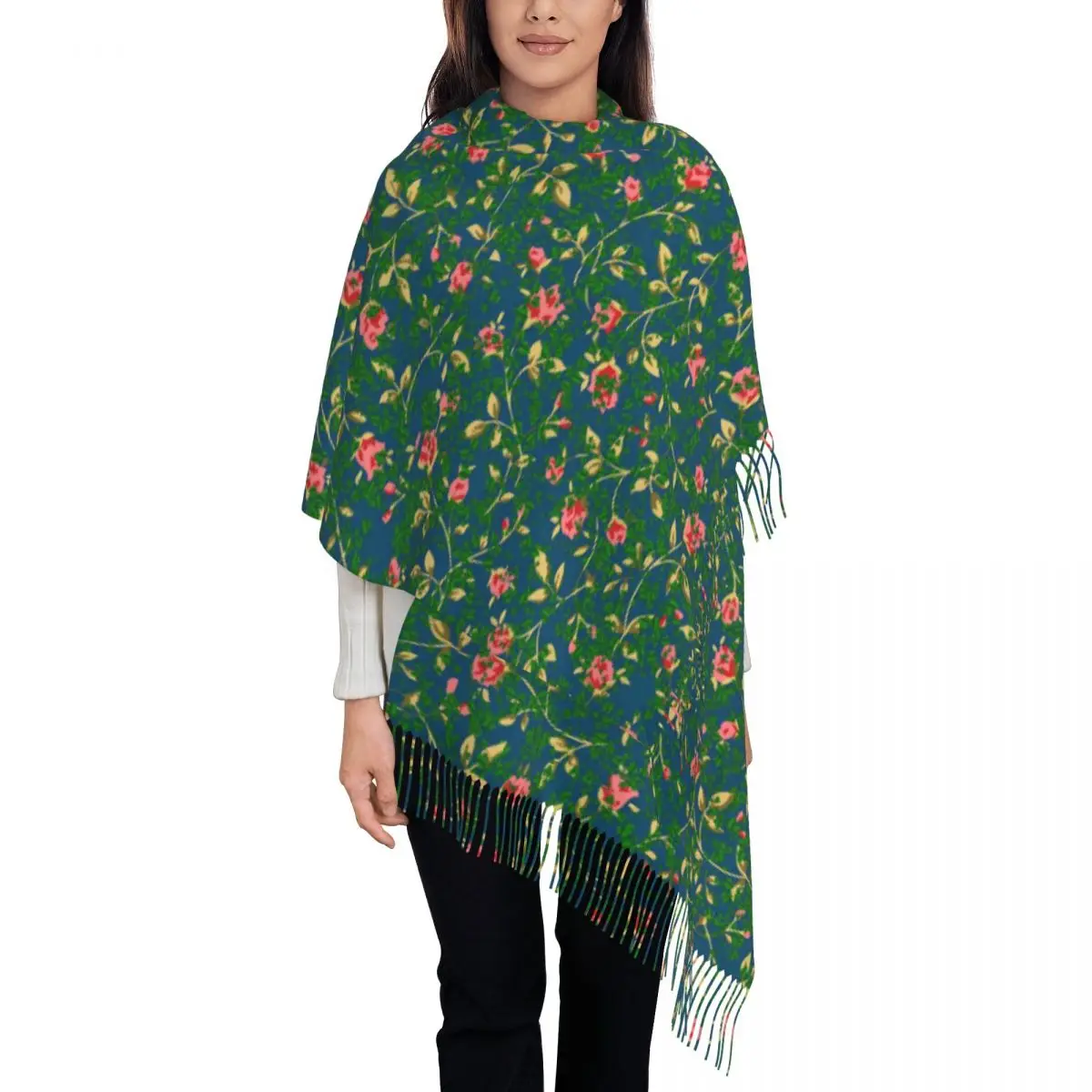 Rose Floral Print Scarf with Long Tassel Retro Flowers Warm Soft Shawl Wrap Lady Designer Scarves Wraps Winter y2k Cool Bufanda
Rose Floral Print Scarf with Long Tassel Retro Flowers Warm Soft Shawl Wrap Lady Designer Scarves Wraps Winter y2k Cool Bufanda