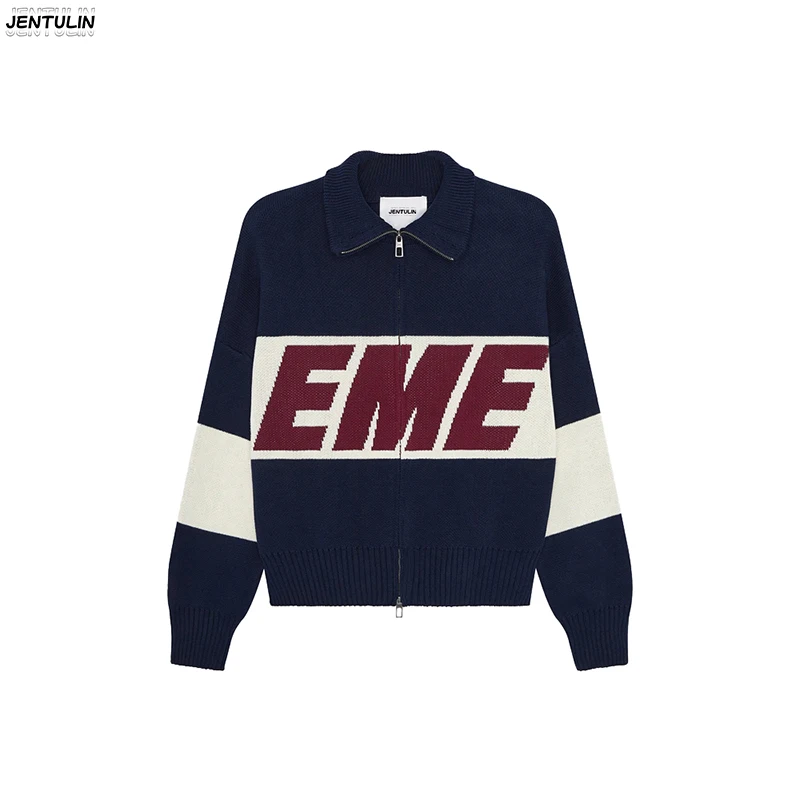 Letter Women 's Sweater Stand Collar Y2k Knit Sweaters For Woman Zipper Full Sleeve Tops Female 2025 Winter Men Jacket Knitwear
Letter Women 's Sweater Stand Collar Y2k Knit Sweaters For Woman Zipper Full Sleeve Tops Female 2025 Winter Men Jacket Knitwear