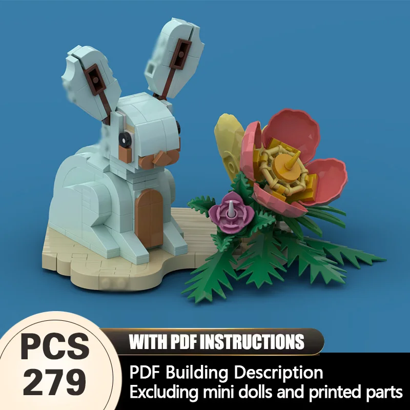 Creators Animal Series Model MOC Building Bricks Rabbit Modular Technology Gifts Holiday Assemble Children Toys Suit
