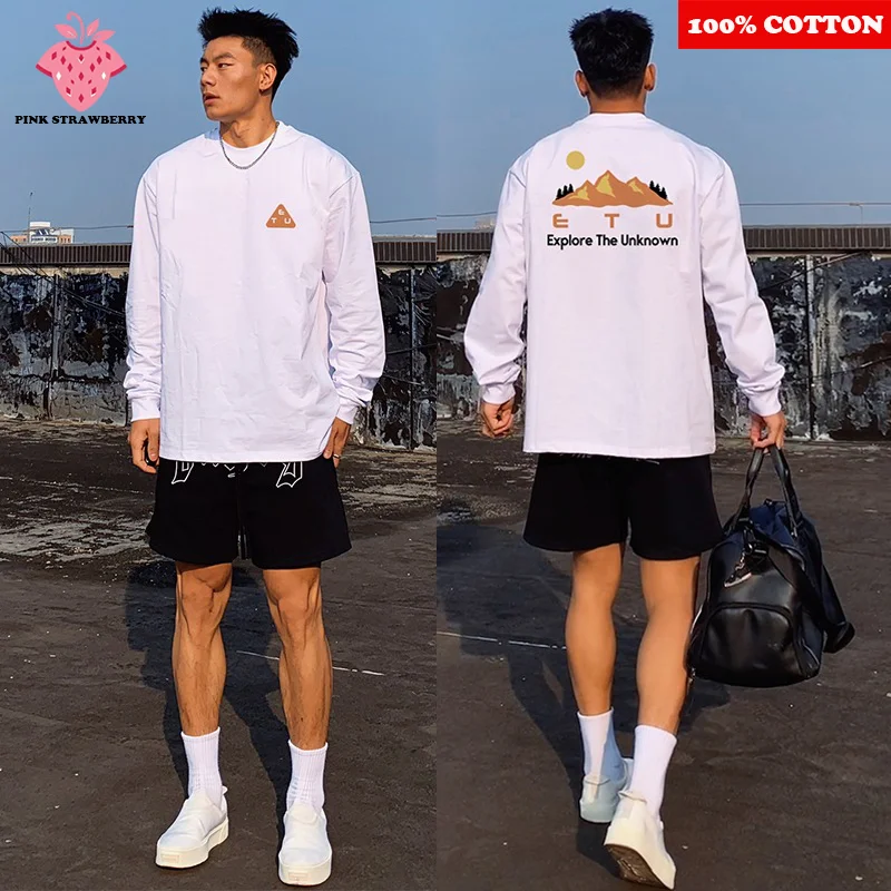 Retro Graffiti Print Long sleeved T-shirt Men Autumn 2025 New 100% Cotton Casual Round neck White T-shirt Y2k Tops Men clothing
Retro Graffiti Print Long sleeved T-shirt Men Autumn 2025 New 100% Cotton Casual Round neck White T-shirt Y2k Tops Men clothing