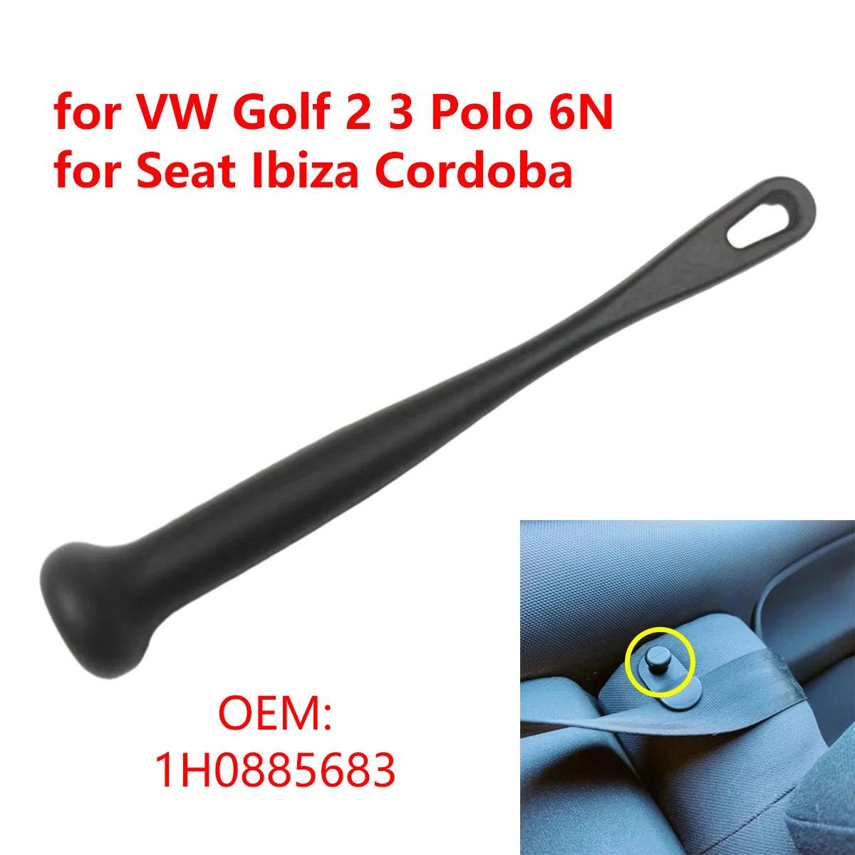 1H0885683 Car Rear Seat Hinge Control Knob Backrest Bolt Guide Rod Handle for VW Golf 2 3 Polo 6N Jetta for Seat Ibiza Cordoba
1H0885683 Car Rear Seat Hinge Control Knob Backrest Bolt Guide Rod Handle for VW Golf 2 3 Polo 6N Jetta for Seat Ibiza Cordoba