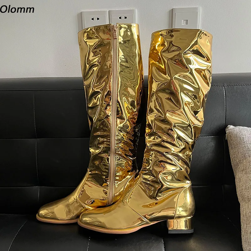 Olomm New Arrival Women Winter Knee Boots Glossy Unisex Flat With Heels Round Toe Gold Silver Casual Shoes Plus US Size 5-20
Olomm New Arrival Women Winter Knee Boots Glossy Unisex Flat With Heels Round Toe Gold Silver Casual Shoes Plus US Size 5-20
