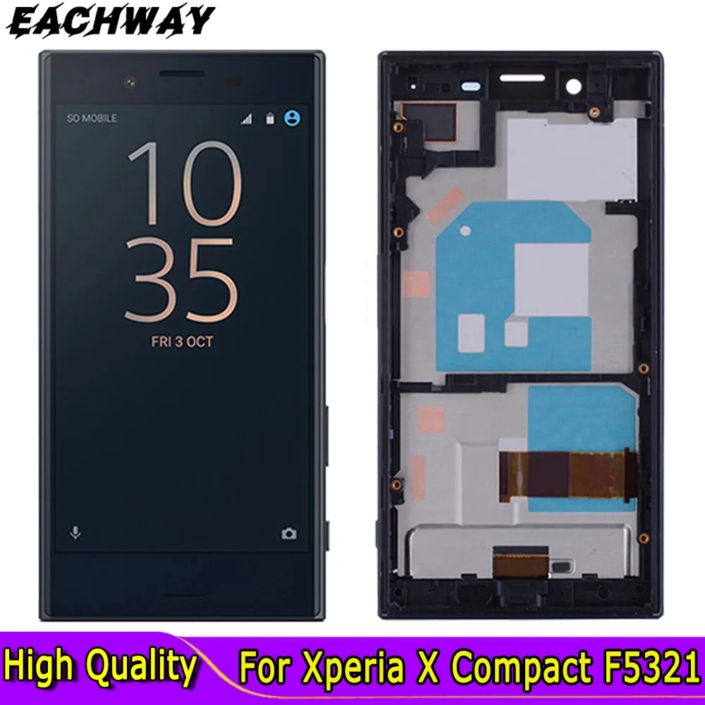 ЖК-дисплей 4,6 дюймов для Sony Xperia X Compact F5321, сенсорный экран, дигитайзер в сборе, Замена для SONY X MINI LCD с рамкой
ЖК-дисплей 4,6 дюймов для Sony Xperia X Compact F5321, сенсорный экран, дигитайзер в сборе, Замена для SONY X MINI LCD с рамкой