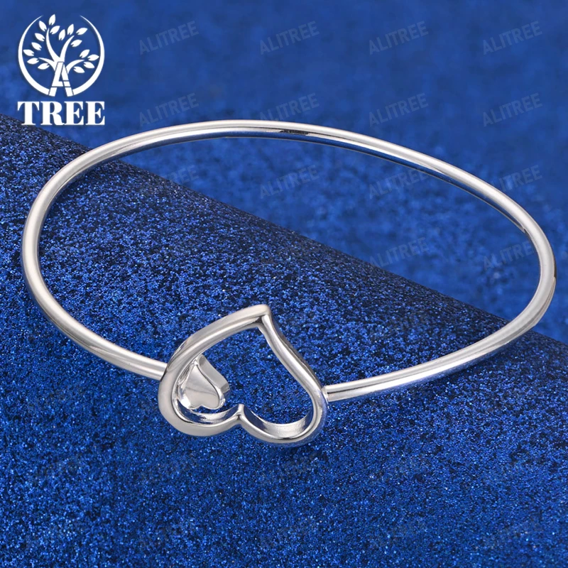 Adjustable 925 Sterling Silver Heart Bangle For Men Women Fashion Party Gifts For Girls' Birthday Exquisite Jewelry Accessories
Adjustable 925 Sterling Silver Heart Bangle For Men Women Fashion Party Gifts For Girls' Birthday Exquisite Jewelry Accessories