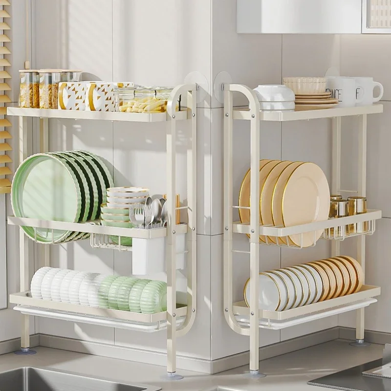 Stable No punching, kitchen rack, wall-mounted dish drain rack, drying dish rack, multi-functional kitchen supplies storage rack
Stable No punching, kitchen rack, wall-mounted dish drain rack, drying dish rack, multi-functional kitchen supplies storage rack