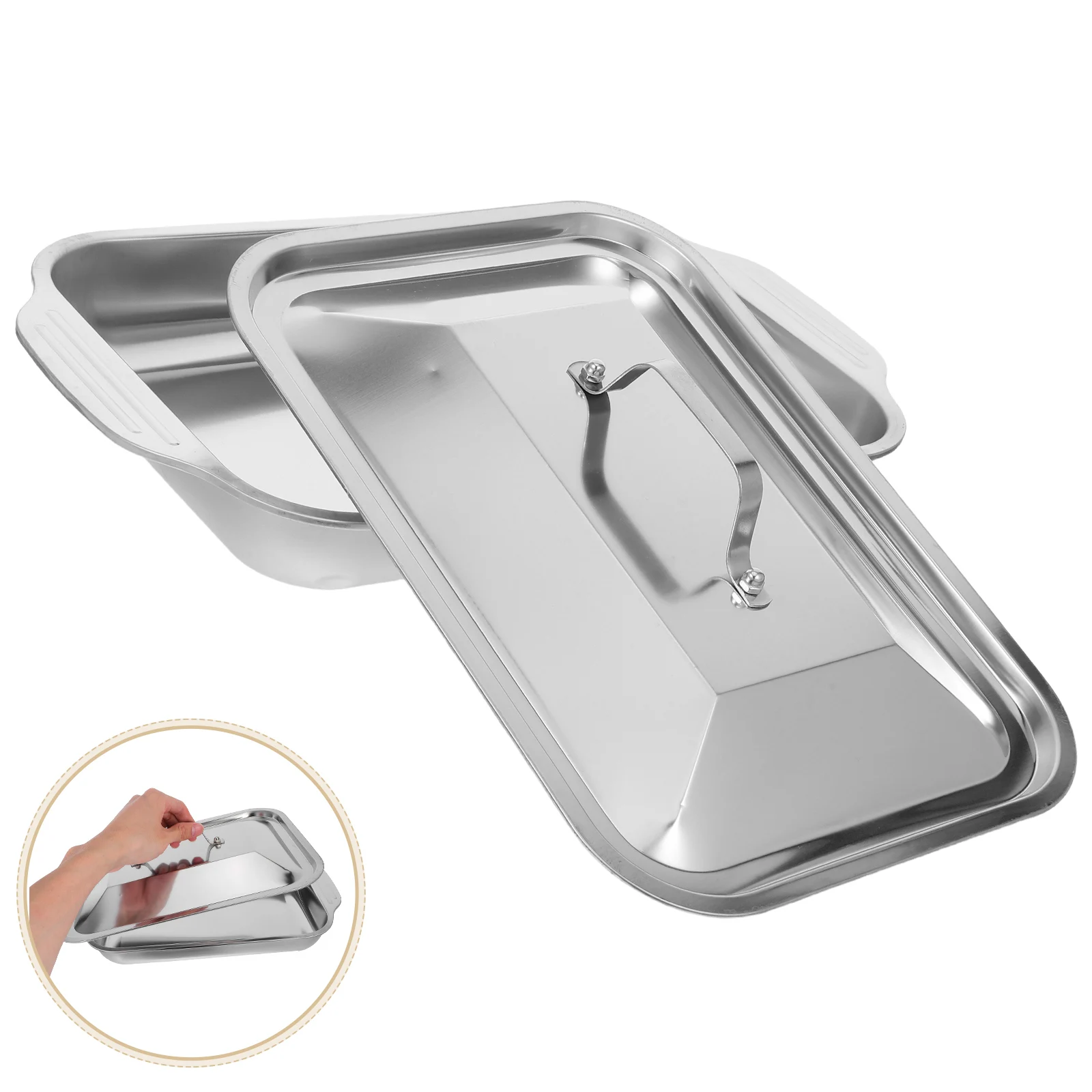Stainless Steel Baking Tray Deep Rectangular Roasting Pan For Home Family Gatherings High Temperature Resistant Serving Tray
Stainless Steel Baking Tray Deep Rectangular Roasting Pan For Home Family Gatherings High Temperature Resistant Serving Tray