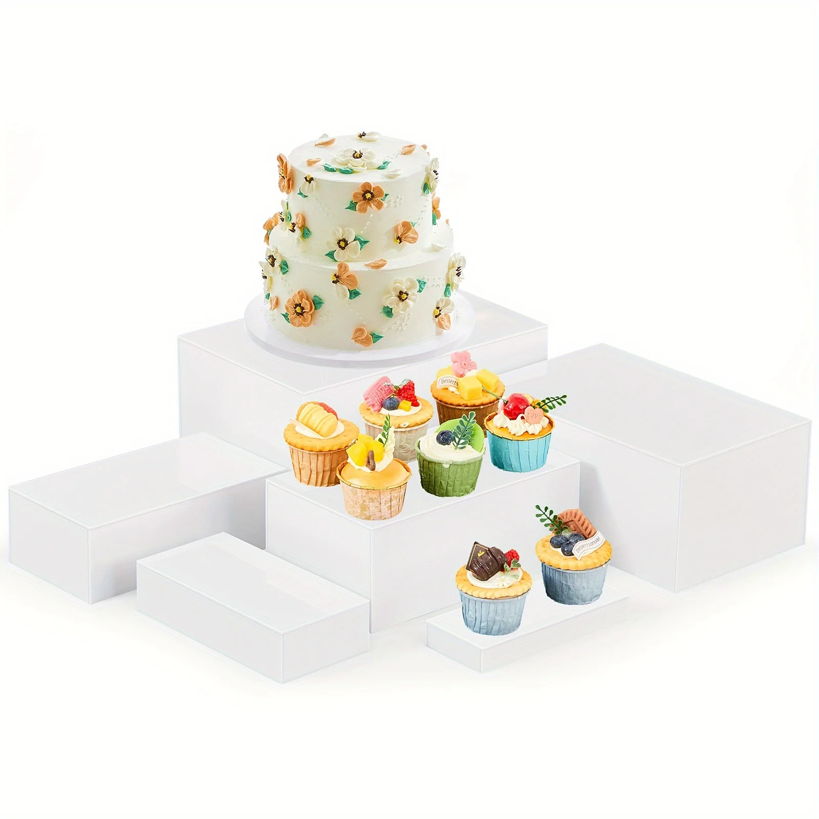 6pcs Large Buffet Risers, 7 to 12 Inch Catering Dessert Table Risers Food Decorative Stands with Hollow Bottom for Catering Supp
6pcs Large Buffet Risers, 7 to 12 Inch Catering Dessert Table Risers Food Decorative Stands with Hollow Bottom for Catering Supp