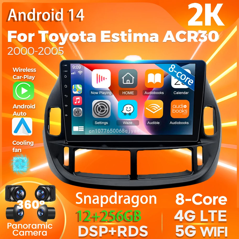 Автомобильный радиоприемник для Toyota Estima ACR30 2000-2005, Android 14, мультимедийный видеоплеер, навигация, стерео, AI Voice, камера 360
Автомобильный радиоприемник для Toyota Estima ACR30 2000-2005, Android 14, мультимедийный видеоплеер, навигация, стерео, AI Voice, камера 360