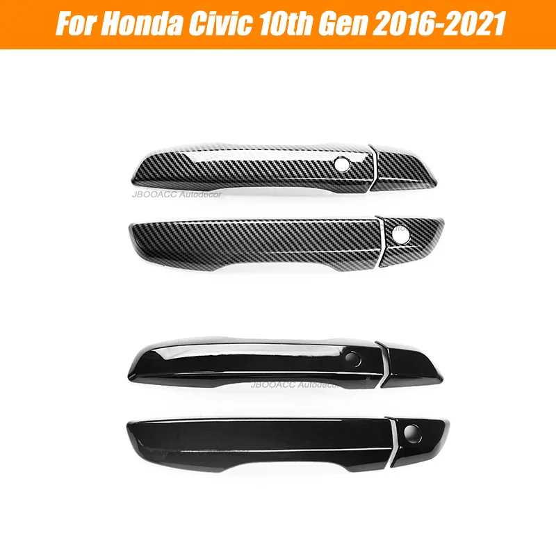 Для Honda Civic 10-го поколения 2016-2021, чехлы на внешние дверные ручки автомобиля, декоративная накладка с крышкой без ключа, автомобильные аксессуары 
Для Honda Civic 10-го поколения 2016-2021, чехлы на внешние дверные ручки автомобиля, декоративная накладка с крышкой без ключа, автомобильные аксессуары