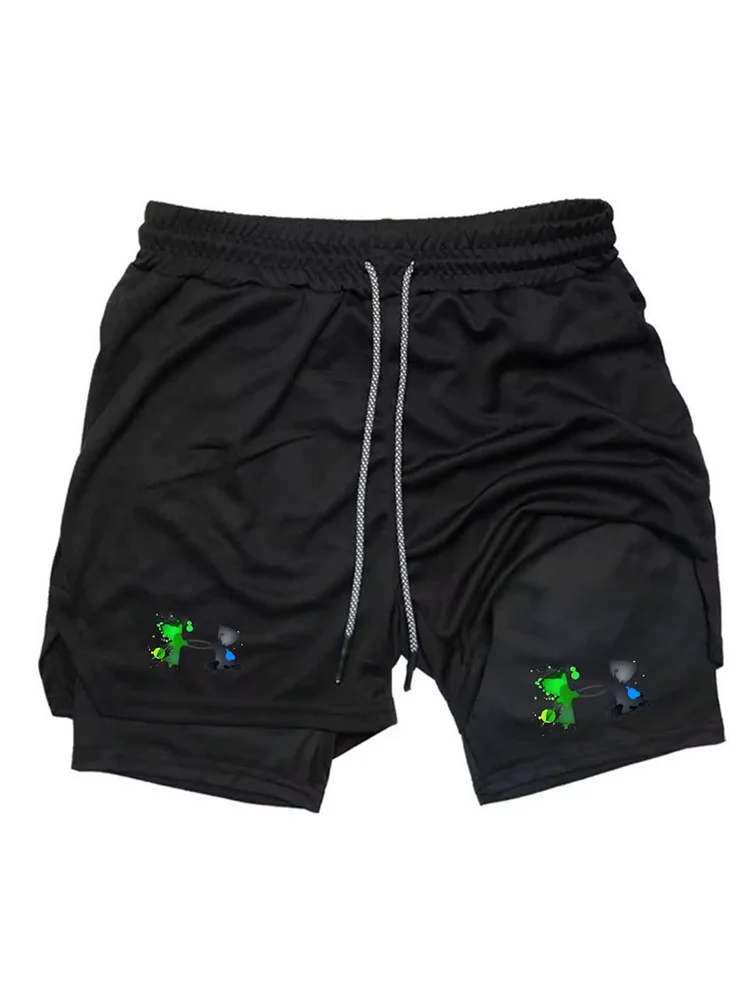 Vintage Color Drip Logo Print 2-Layer Green Shorts, Lightweight Moisture-Wicking, Perfect for Workout & Casual Streetweartk0038
Vintage Color Drip Logo Print 2-Layer Green Shorts, Lightweight Moisture-Wicking, Perfect for Workout & Casual Streetweartk0038