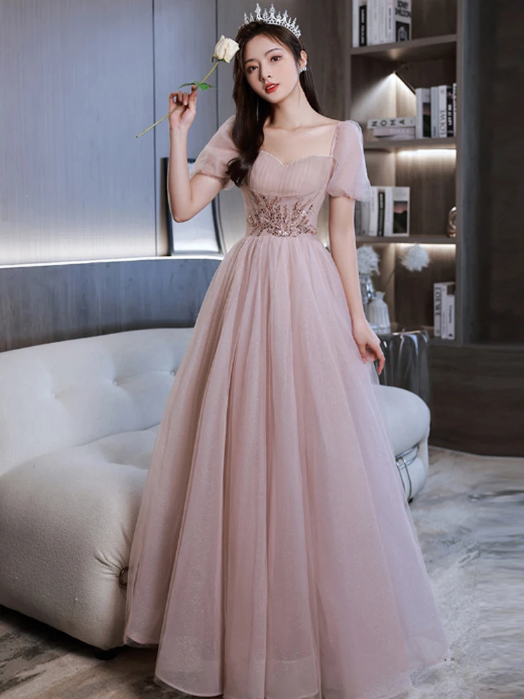 Simple Women's New A-Line Evening Dress Sweetheart Collar Puff Sleeve Applique Bandage Prom Gown Thin Bridesmaid Party Vestidos
Simple Women's New A-Line Evening Dress Sweetheart Collar Puff Sleeve Applique Bandage Prom Gown Thin Bridesmaid Party Vestidos