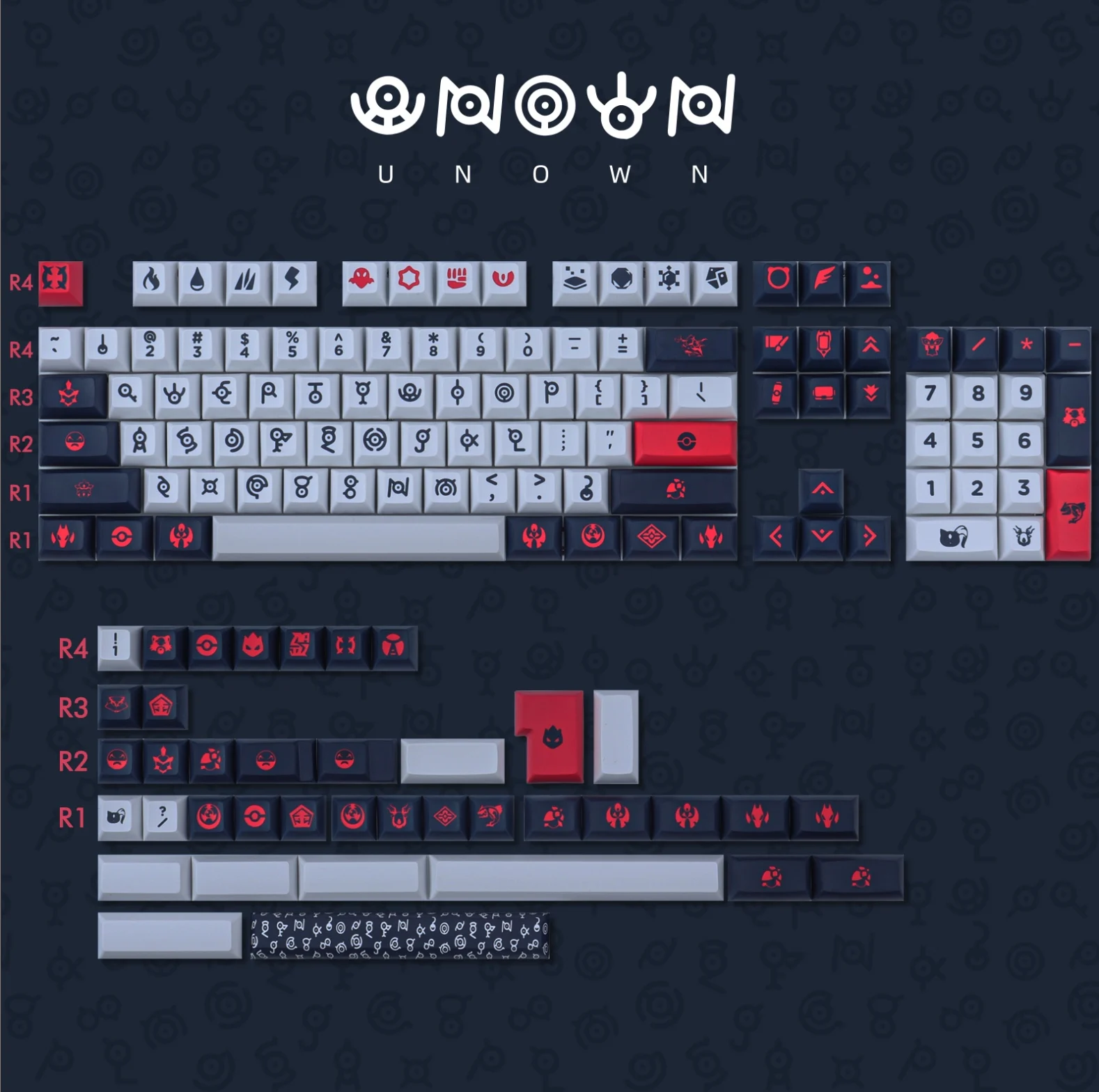 143 Keys Unown Keycaps KCA Profile PBT Dye Sublimation Mechanical Keyboard Keycap For MX Switch ISO Enter 61/64/75/84/87/980
143 Keys Unown Keycaps KCA Profile PBT Dye Sublimation Mechanical Keyboard Keycap For MX Switch ISO Enter 61/64/75/84/87/980