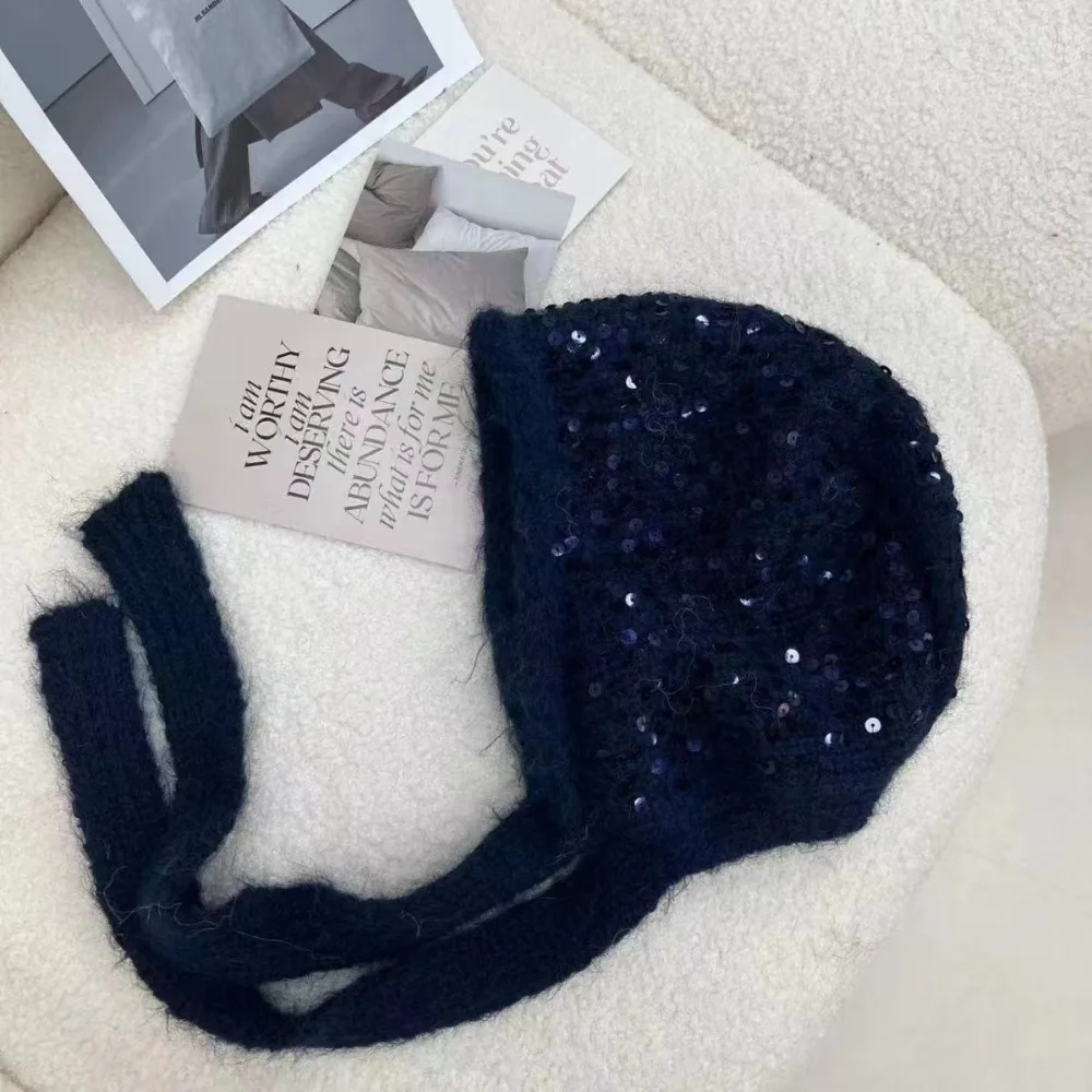 Модная роскошная зимняя шапка с пайетками, вязаная шапка-бини для женщин, теплая, с защитой ушей, для улицы, подарок на Рождество
Модная роскошная зимняя шапка с пайетками, вязаная шапка-бини для женщин, теплая, с защитой ушей, для улицы, подарок на Рождество