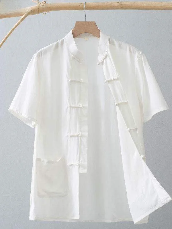 Lightweight Short Sleeve Men's Shirt Chinese Style Half Sleeve Cotton Linen Texture Silk Material Autumn Season Middle-Aged A...
Lightweight Short Sleeve Men's Shirt Chinese Style Half Sleeve Cotton Linen Texture Silk Material Autumn Season Middle-Aged A...
