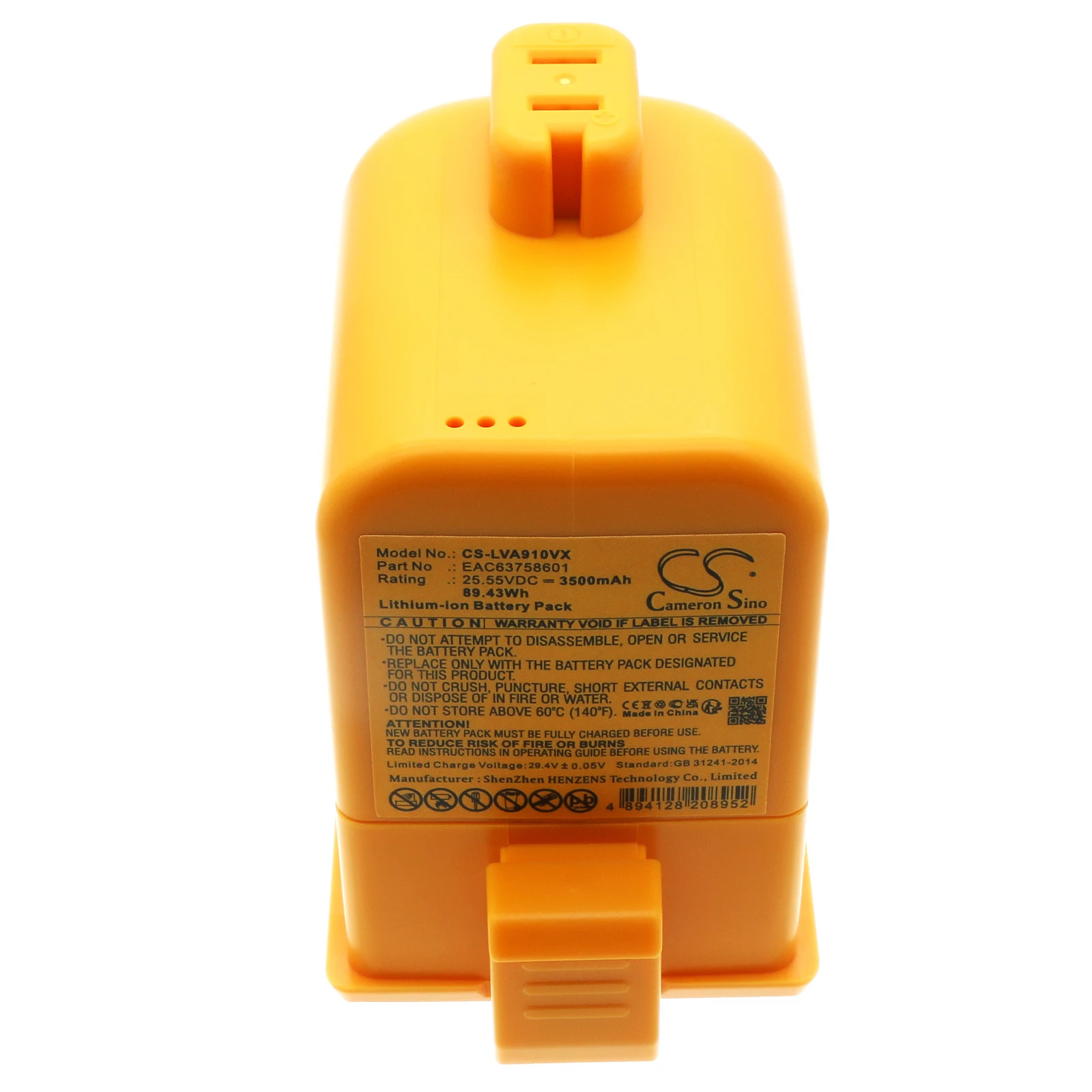 CS Replacement Battery for LG A902RM,A929KVM,Cord Zero A9,A9M,A9MASTER2X,A9,A925KSM,A939KBGS PN:MEV65921201 3500mAh / 89.43Wh
CS Replacement Battery for LG A902RM,A929KVM,Cord Zero A9,A9M,A9MASTER2X,A9,A925KSM,A939KBGS PN:MEV65921201 3500mAh / 89.43Wh