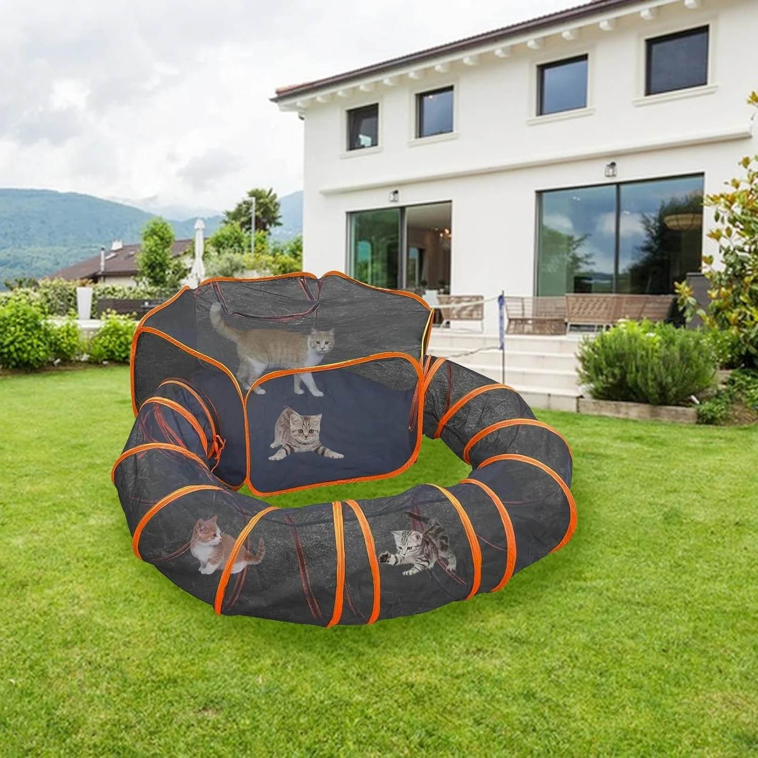 Breathable Portable Large Outdoor Orange Cat Enclosures Playground with Tunnels Foldable Design - Ideal for Small Animals and Pe
Breathable Portable Large Outdoor Orange Cat Enclosures Playground with Tunnels Foldable Design - Ideal for Small Animals and Pe