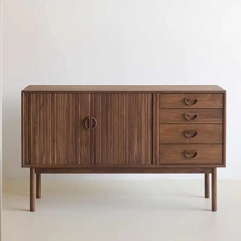 Nordic side cabinet, medieval black walnut solid wood porch cabinet, integrated locker against the wall
Nordic side cabinet, medieval black walnut solid wood porch cabinet, integrated locker against the wall