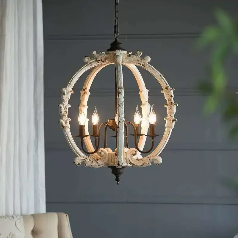 GHEUVNJ Creative American rural French solid wood pendant lamp living room dining room bedroom corridor villa decorative lamp
GHEUVNJ Creative American rural French solid wood pendant lamp living room dining room bedroom corridor villa decorative lamp