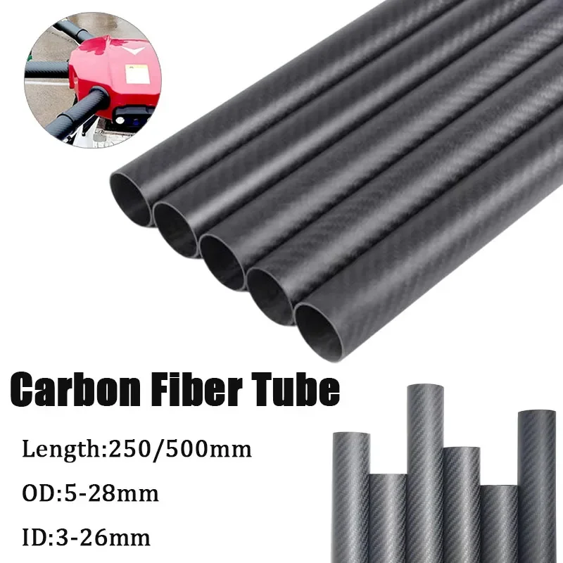1Pcs 3K Carbon Fiber Tube 3K Twill Matte, High Rigidity Arm Pipe for Agricultural Spraying Drone Frame Models 250/500mm Length
1Pcs 3K Carbon Fiber Tube 3K Twill Matte, High Rigidity Arm Pipe for Agricultural Spraying Drone Frame Models 250/500mm Length