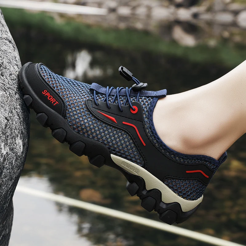 Mesh Shoes Thick Rubber Sole Handmade Cold Glue Casual Outdoor Sports Men's Shoes Breathable Comfortable Summer Sandals
Mesh Shoes Thick Rubber Sole Handmade Cold Glue Casual Outdoor Sports Men's Shoes Breathable Comfortable Summer Sandals