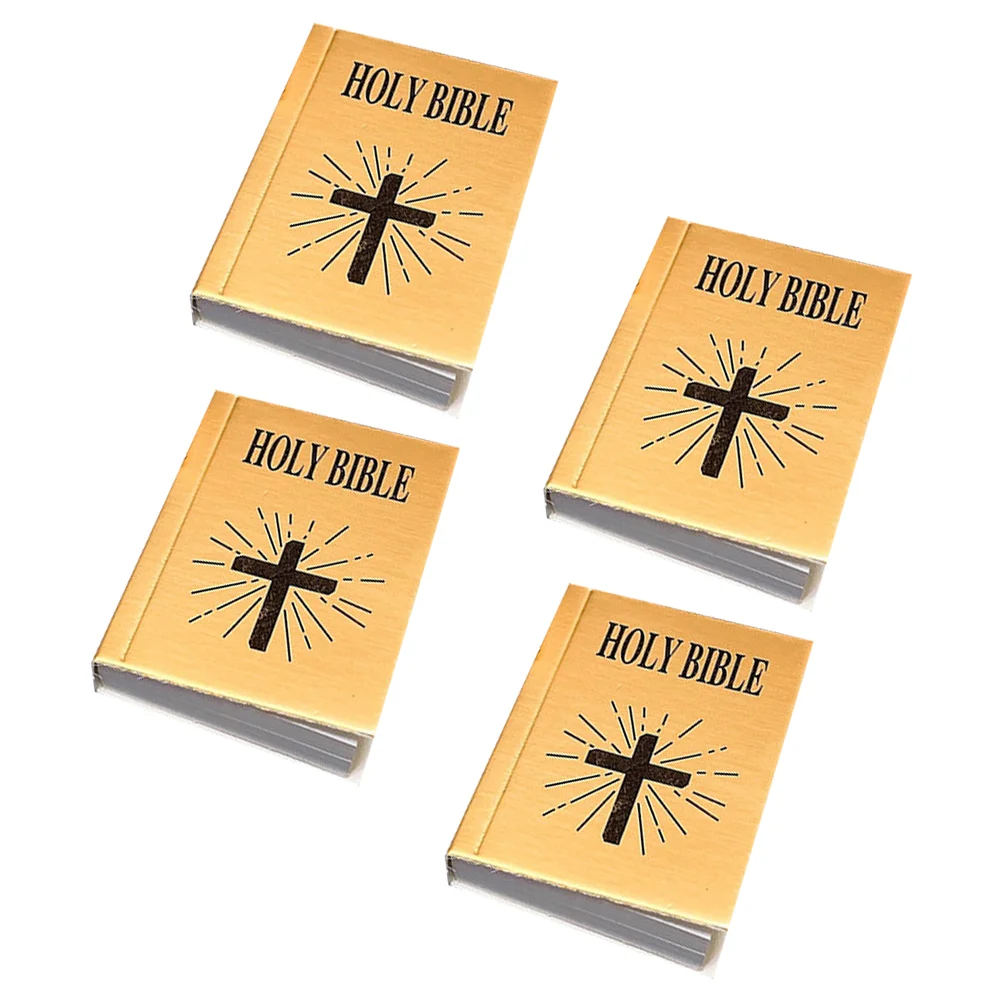 4 Pcs Bible Book Set for Dollhouse Accessories Kids Toys Realistic Page Miniature Paper Bibles Decoration Mini House
4 Pcs Bible Book Set for Dollhouse Accessories Kids Toys Realistic Page Miniature Paper Bibles Decoration Mini House