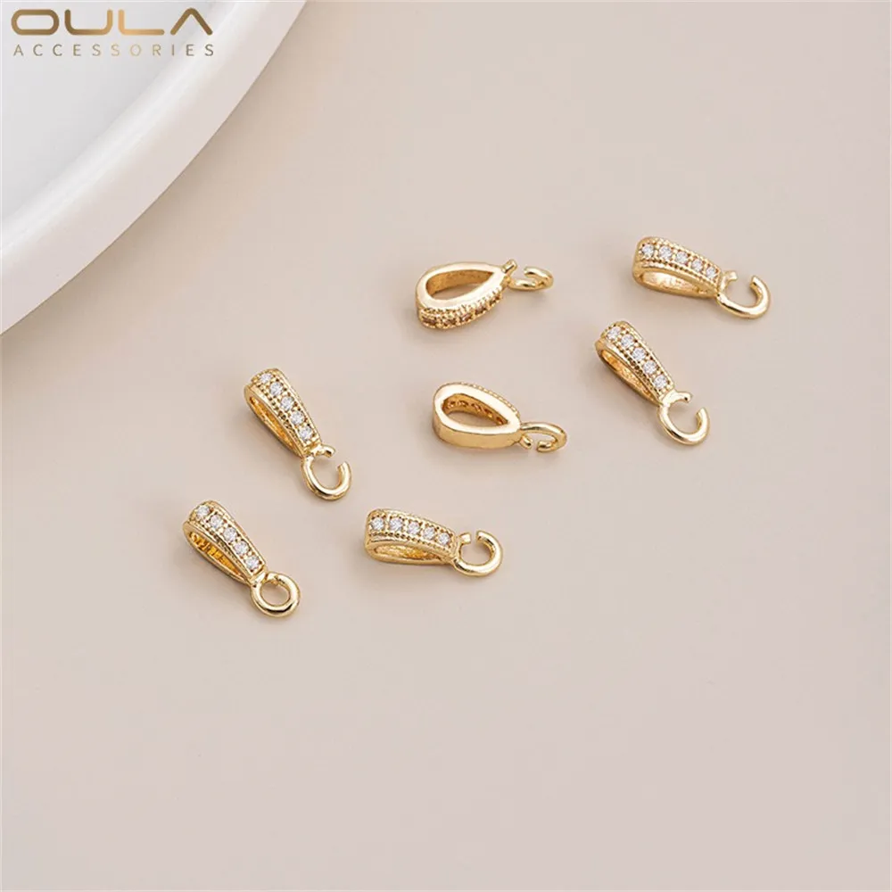 1pcs 14K Gold-plated Zircon Melon Seed Pendant Holder, Diy Necklace Pendant Clasp, Pendant Clasp, Clip Clasp Accessory
1pcs 14K Gold-plated Zircon Melon Seed Pendant Holder, Diy Necklace Pendant Clasp, Pendant Clasp, Clip Clasp Accessory