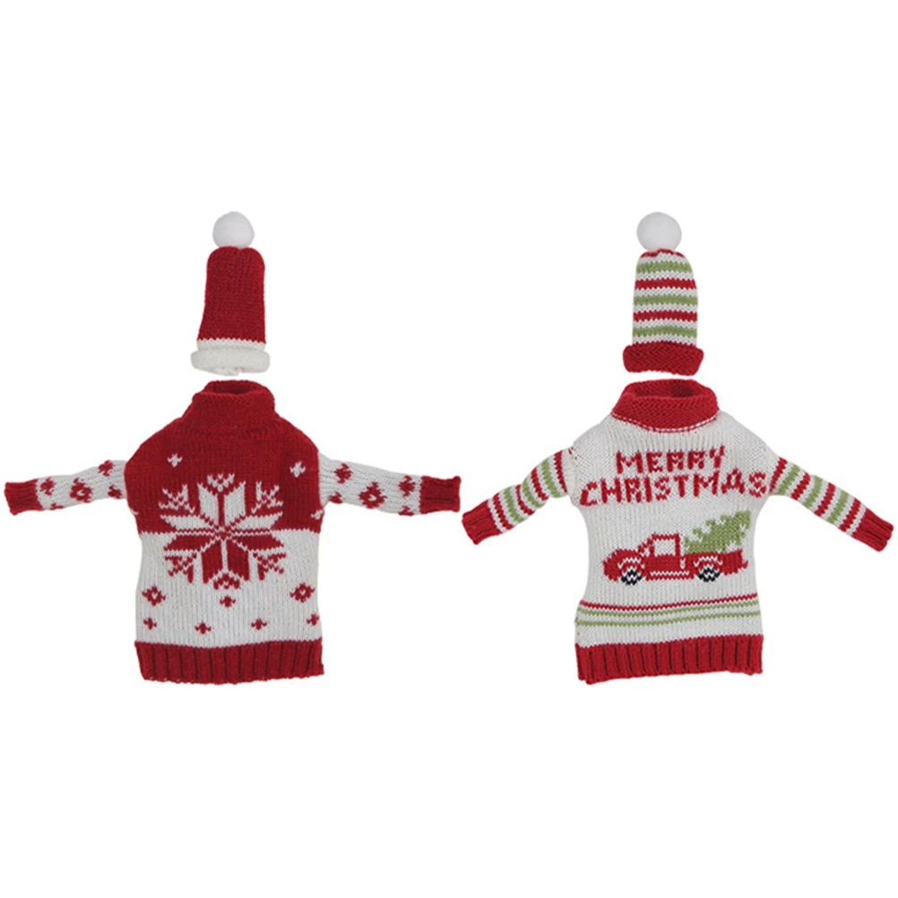 2 set Christmas Wine Bottle Covers Snowflake Car Knit Wine Bottle Decor Reusable Xmas Bottle Hats Soft Holiday Decoration
2 set Christmas Wine Bottle Covers Snowflake Car Knit Wine Bottle Decor Reusable Xmas Bottle Hats Soft Holiday Decoration