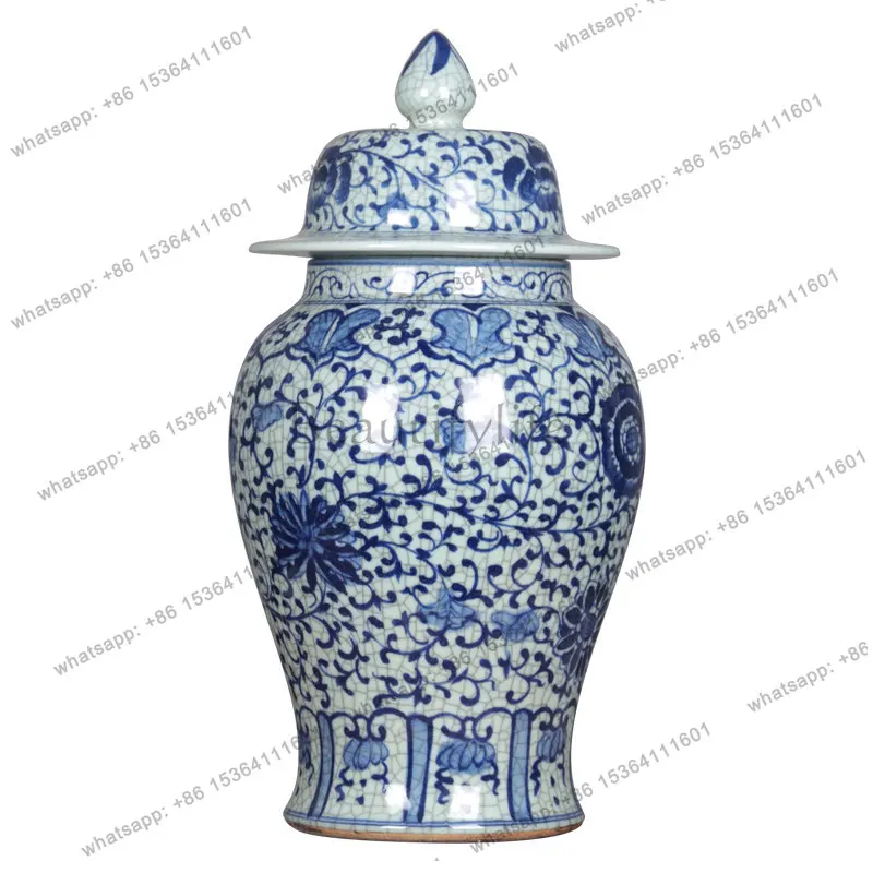 Jingdezhen ceramics hand-painted blue and white general tank sealed tank storage tank home office decoration ornament
Jingdezhen ceramics hand-painted blue and white general tank sealed tank storage tank home office decoration ornament