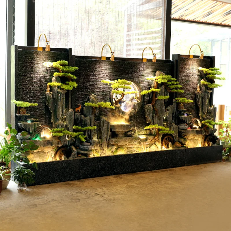 HYS large rockery fountain ornament villa garden courtyard company hotel water curtain wall screen partition feng shui wheel
HYS large rockery fountain ornament villa garden courtyard company hotel water curtain wall screen partition feng shui wheel