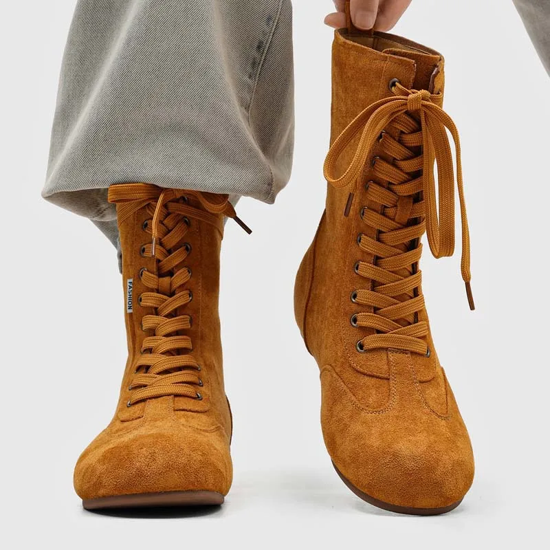 New Mens Suede Flat Ankle Boots Round Toe Vintage Street Walk Zapatos Mujer 2026 Hot Selling Daily Comfort Fashion Soft Footwear
New Mens Suede Flat Ankle Boots Round Toe Vintage Street Walk Zapatos Mujer 2026 Hot Selling Daily Comfort Fashion Soft Footwear