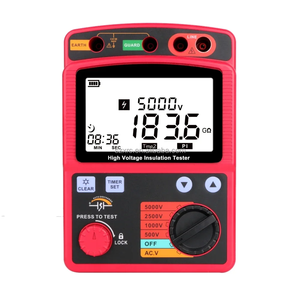 2025Digital Megohmmeter Voltage Tester Ohm Meter Insulation Resistance Tester 500 - 5000V
2025Digital Megohmmeter Voltage Tester Ohm Meter Insulation Resistance Tester 500 - 5000V