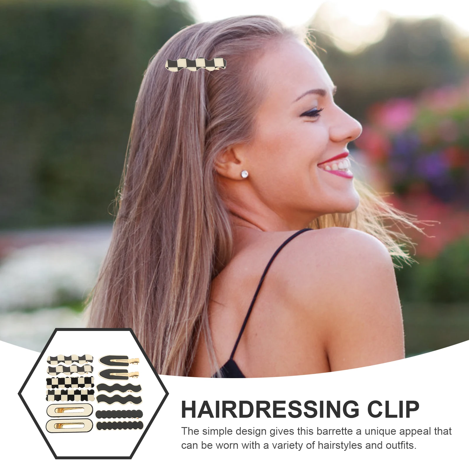12pcs Flat Hair Barrette Trace Hair Clips Plaid Pattern Styling Accessories for Girls Wedding Banquet Lightweight Durable
12pcs Flat Hair Barrette Trace Hair Clips Plaid Pattern Styling Accessories for Girls Wedding Banquet Lightweight Durable