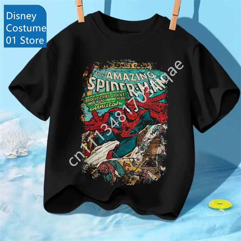 Summer Boys Fashion Casual T Shirt Spiderman Printed Children's O Neck Short Sleeve Tops Kids Outdoor Clothes Breathable Top New
Summer Boys Fashion Casual T Shirt Spiderman Printed Children's O Neck Short Sleeve Tops Kids Outdoor Clothes Breathable Top New