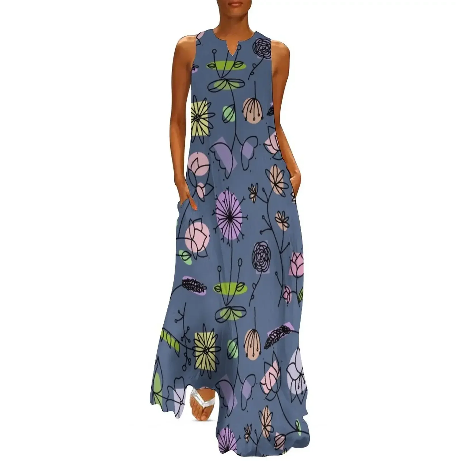 Floral Pattern Long Dress beach dress women's clothing korea stylish summer dress women 2025 clothes 
Floral Pattern Long Dress beach dress women's clothing korea stylish summer dress women 2025 clothes