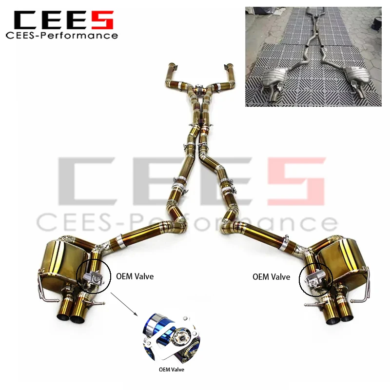 cees Catback Exhaust for 2015-2020 Mercedes-Benz C63 C63S AMG W205 4.0T Titanium Gold Pipe Factory Valve Exhaust Muffler System
cees Catback Exhaust for 2015-2020 Mercedes-Benz C63 C63S AMG W205 4.0T Titanium Gold Pipe Factory Valve Exhaust Muffler System