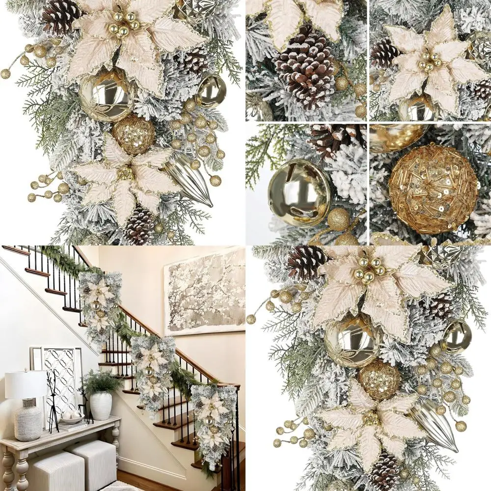 Попуантия цвета шампанского и сосновые шишки, 27,5 искусственная рождественская капля, декоративная основа из белого кедра для праздничных дверей и стен
Попуантия цвета шампанского и сосновые шишки, 27,5 искусственная рождественская капля, декоративная основа из белого кедра для праздничных дверей и стен