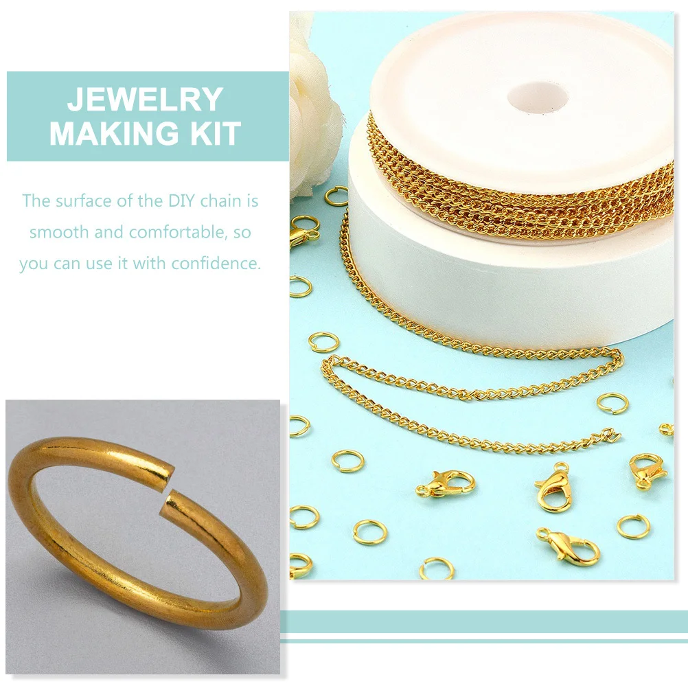 1 Set Diy Twist Link Combination Chain Kit For Jewelry Making Metal Chain Open Circles Lobster Clasps Bracelet Necklace Crafting
1 Set Diy Twist Link Combination Chain Kit For Jewelry Making Metal Chain Open Circles Lobster Clasps Bracelet Necklace Crafting
