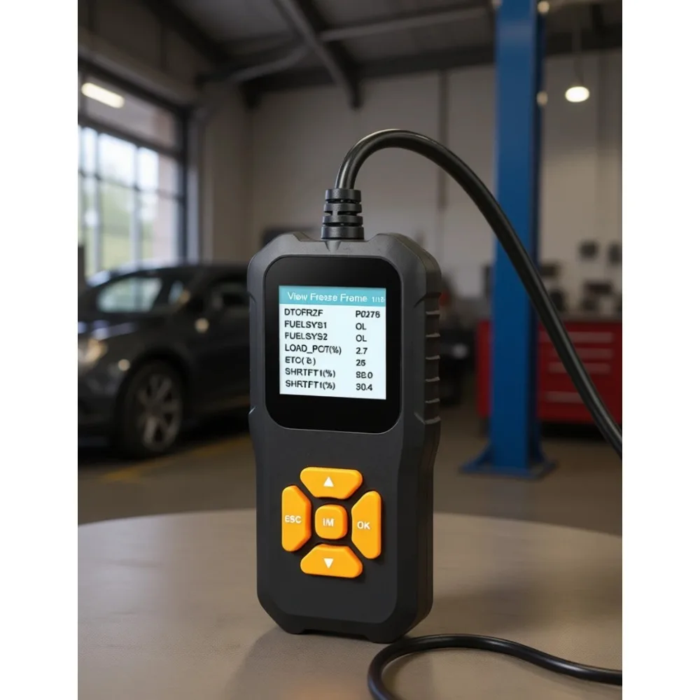 Универсальный считыватель кодов OBD2 для автомобилей, 10 языков, 1,8-дюймовый цветной экран, диагностика неисправностей двигателя, сброс индикатора Check Engine
Универсальный считыватель кодов OBD2 для автомобилей, 10 языков, 1,8-дюймовый цветной экран, диагностика неисправностей двигателя, сброс индикатора Check Engine