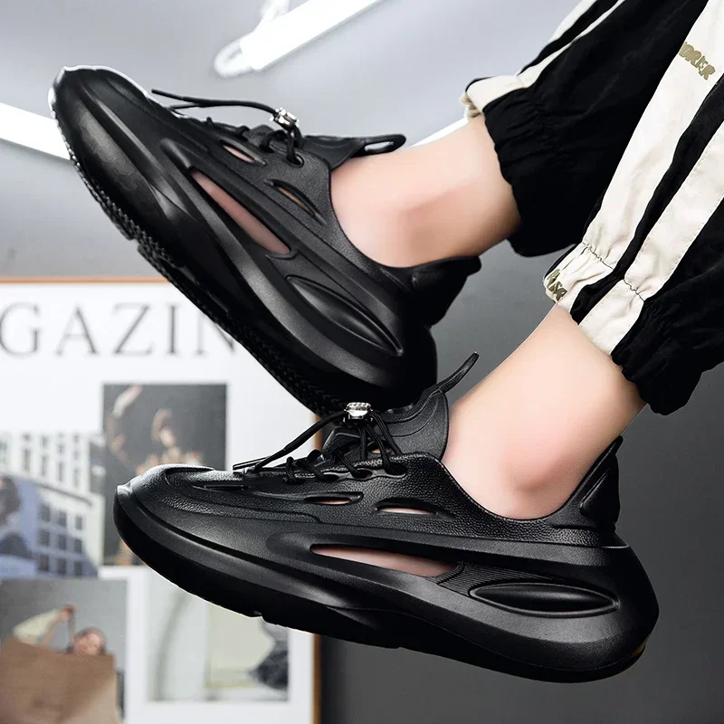 Men's Slippers Summer EVA Soft Beach Shoes Outdoor Anti Slip Lace Up Fashion Designer Personalized Hollow Shoes 2024 New
Men's Slippers Summer EVA Soft Beach Shoes Outdoor Anti Slip Lace Up Fashion Designer Personalized Hollow Shoes 2024 New